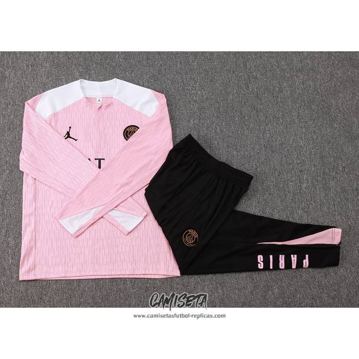 Chandal de Sudadera del Paris Saint-Germain Jordan 2024-2025 Nino Rosa